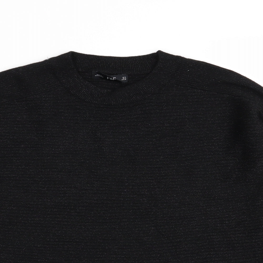 F&F Womens Black   Pullover Jumper Size 10