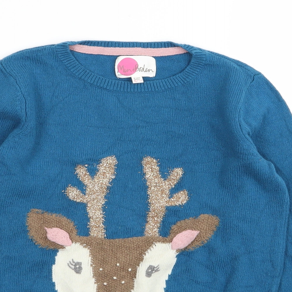 Mini Boden Girls Blue   Pullover Jumper Size 9-10 Years