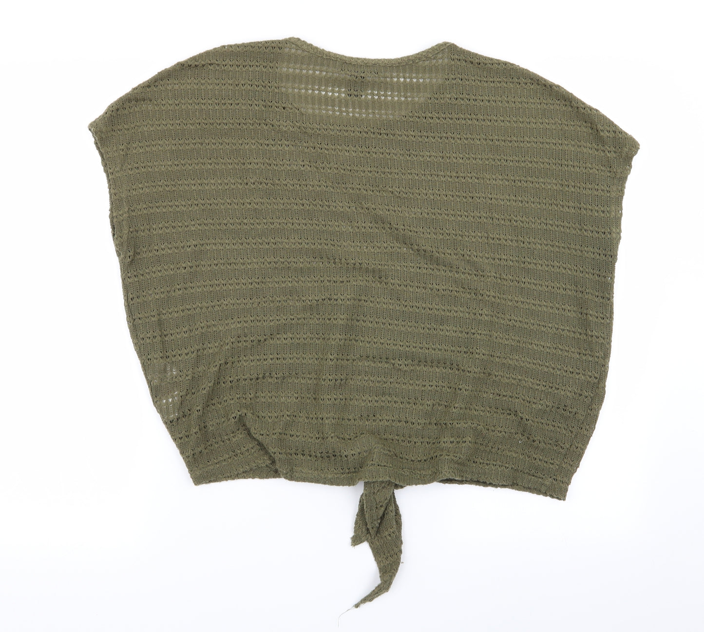 New Look Womens Grey Striped  Basic T-Shirt Size M