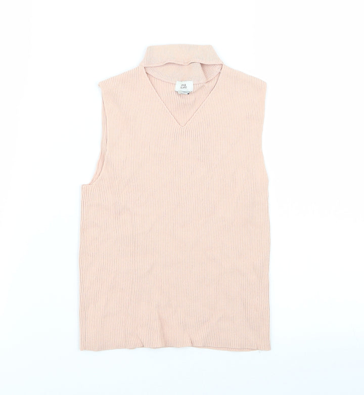 River Island Girls Pink   Basic Tank Size 7-8 Years