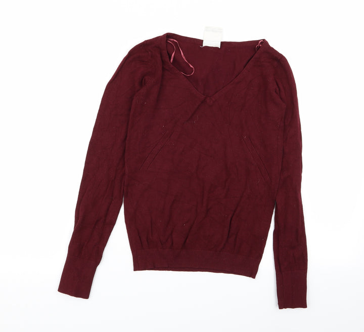 Pull&Bear Womens Red Pullover Jumper Size S