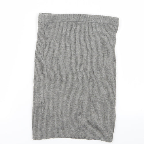 Primark Womens Grey   Straight & Pencil Skirt Size 6  - Stretch waistband