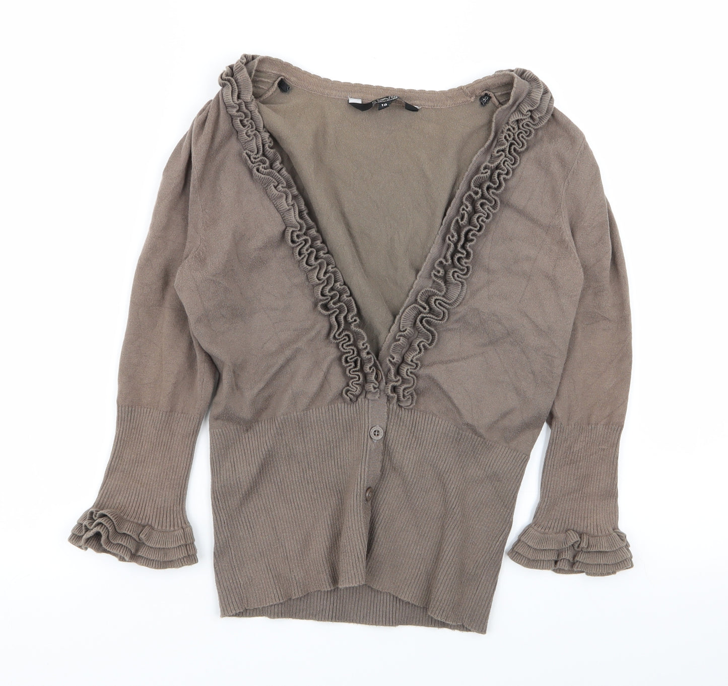 Star Womens Brown   Cardigan Jumper Size 10