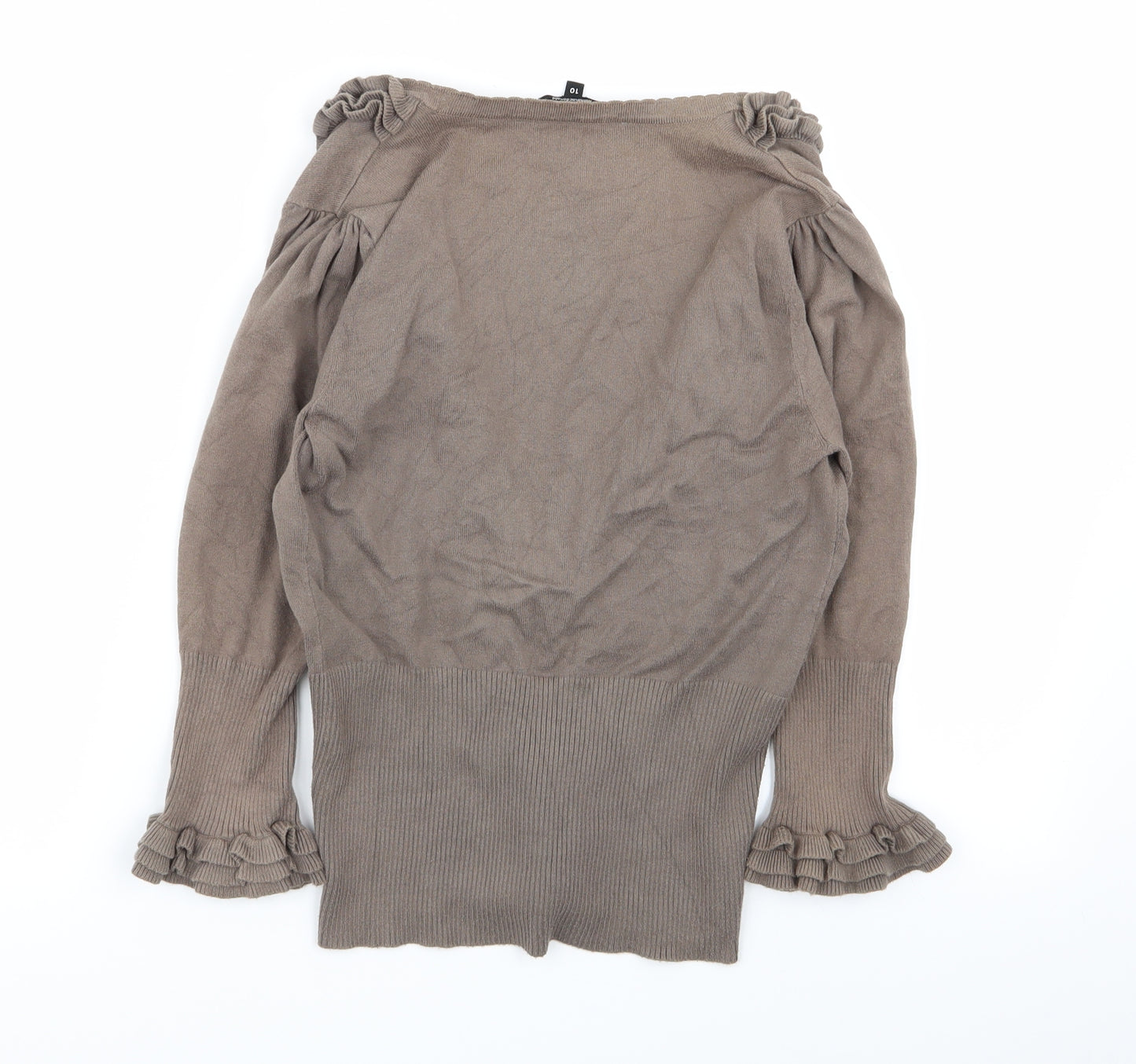 Star Womens Brown   Cardigan Jumper Size 10