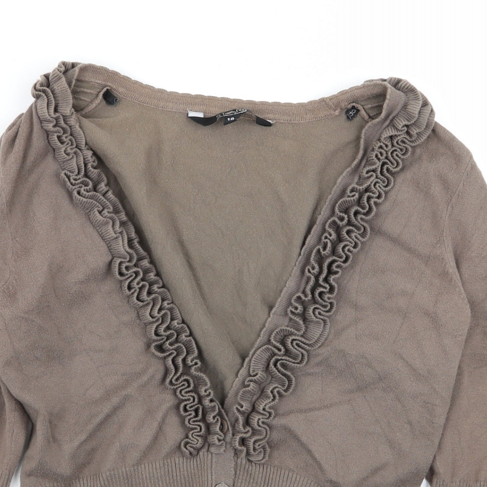Star Womens Brown   Cardigan Jumper Size 10