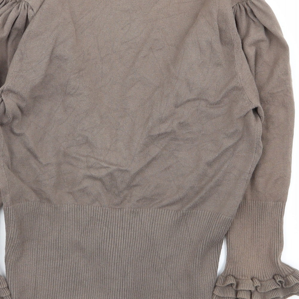 Star Womens Brown   Cardigan Jumper Size 10