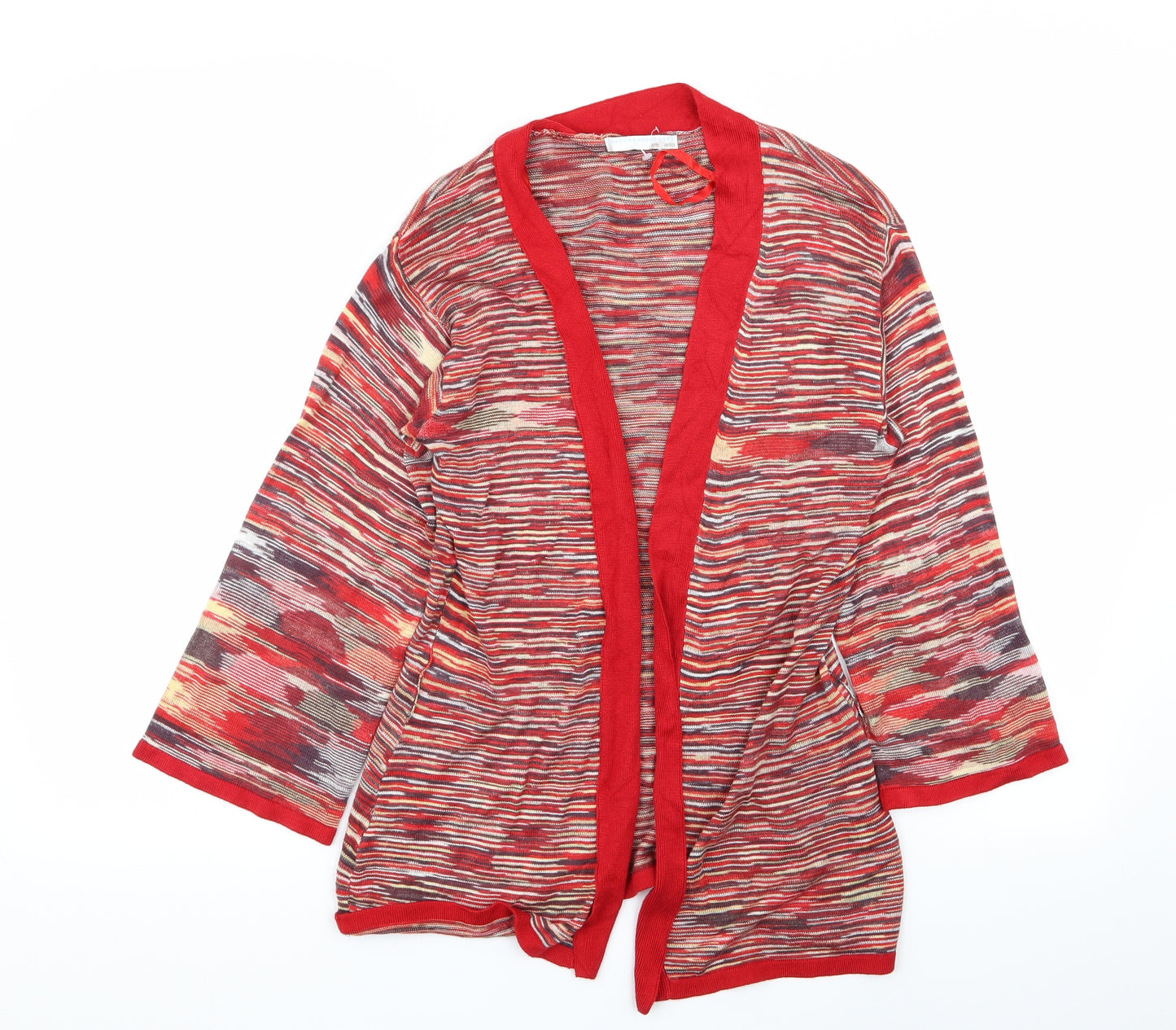 AMARANTO Womens Multicoloured Striped  Cardigan Jumper Size 10