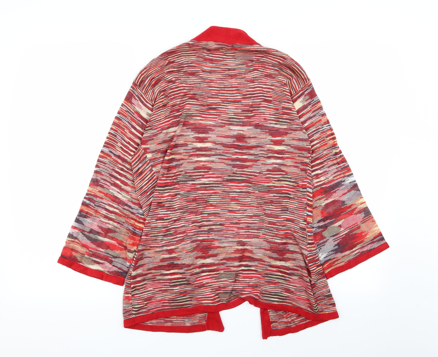 AMARANTO Womens Multicoloured Striped  Cardigan Jumper Size 10
