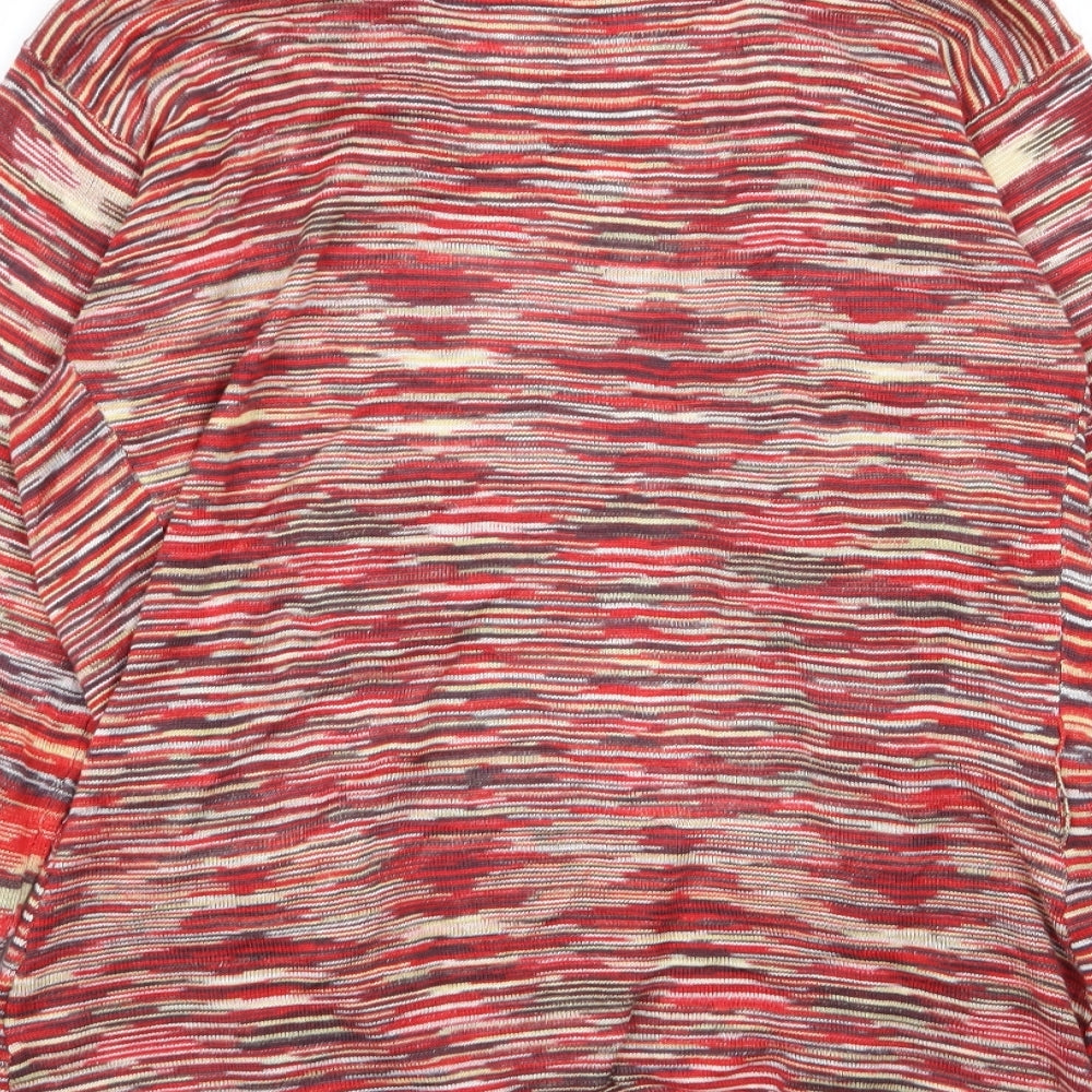 AMARANTO Womens Multicoloured Striped  Cardigan Jumper Size 10