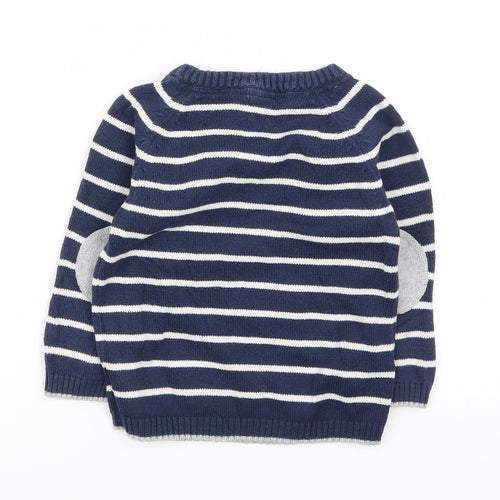 H&M Boys Multicoloured Striped  Pullover Jumper Size 12-18 Months  - 12 months