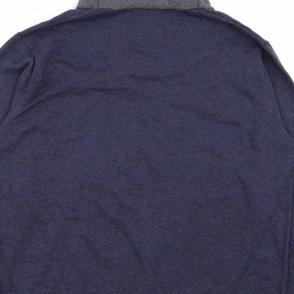 Structure Mens Blue   Pullover Jumper Size XL