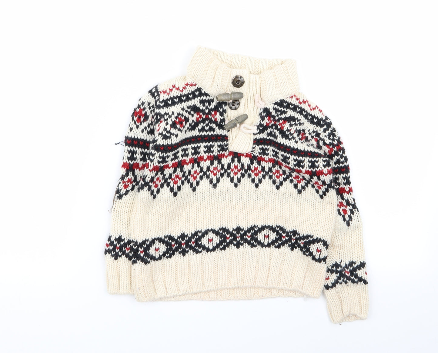 Zara Boys Multicoloured Geometric  Pullover Jumper Size 2-3 Years