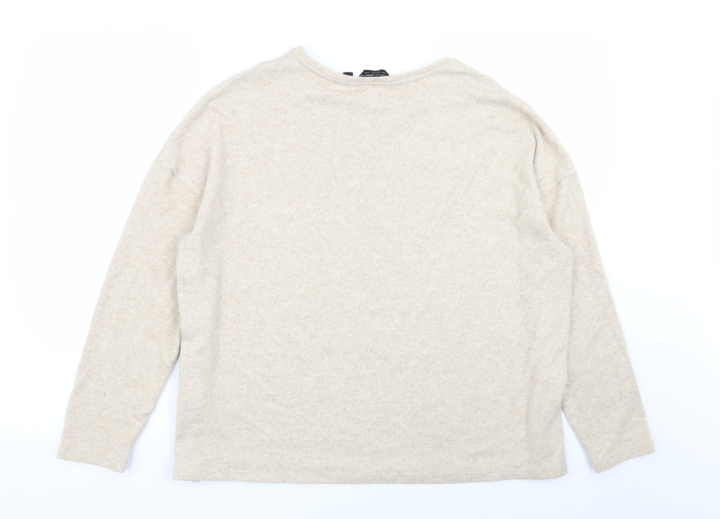 Dorothy Perkins Womens Beige   Basic T-Shirt Size 14