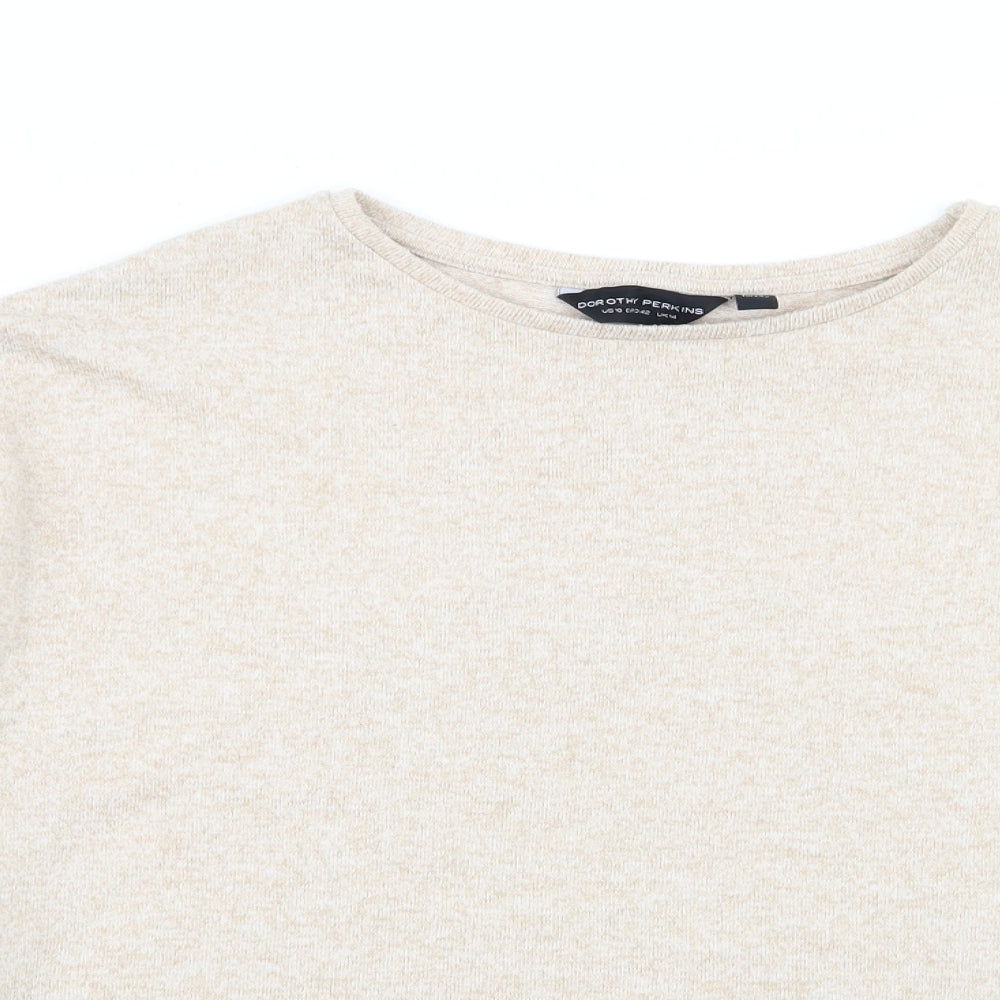 Dorothy Perkins Womens Beige   Basic T-Shirt Size 14