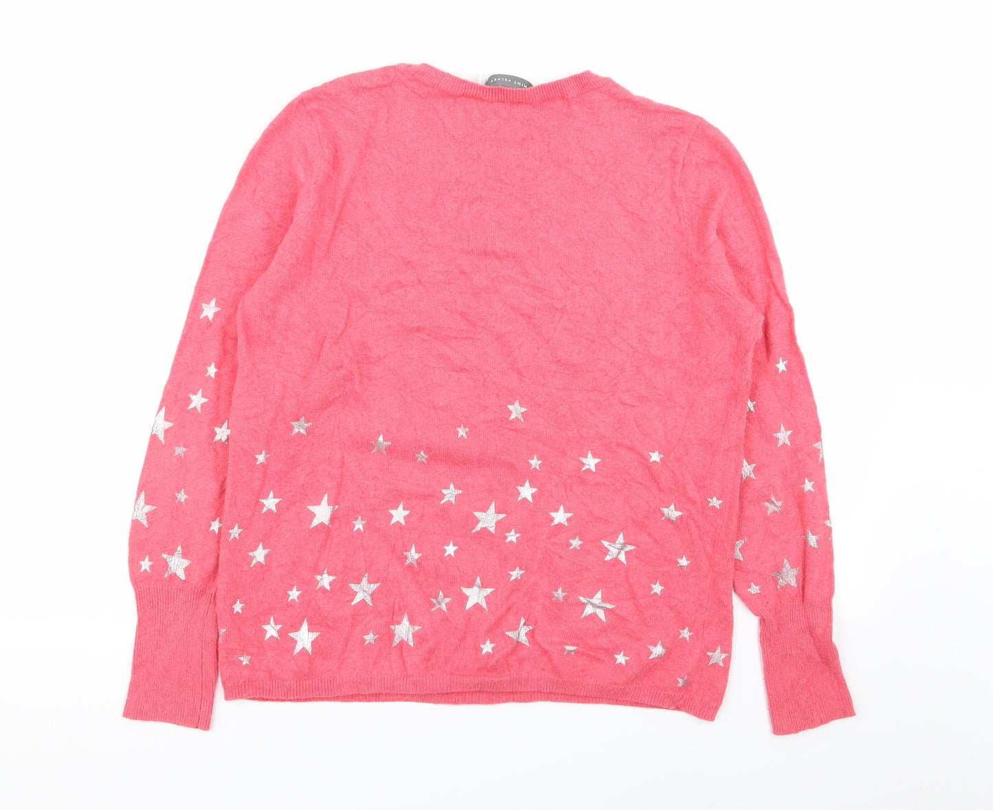 Mint Velvet Womens Pink   Pullover Jumper Size 14  - star detail