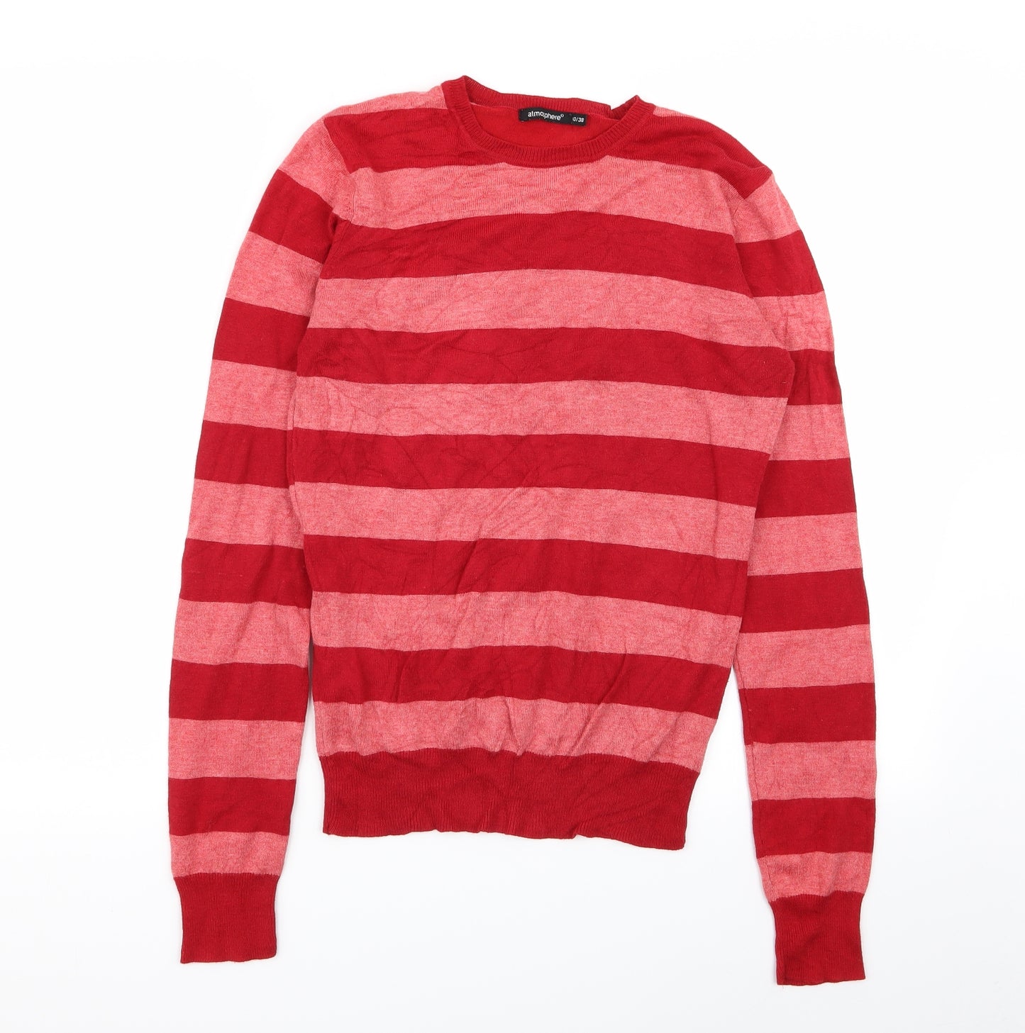 Primark Womens Red Striped  Pullover Jumper Size 10