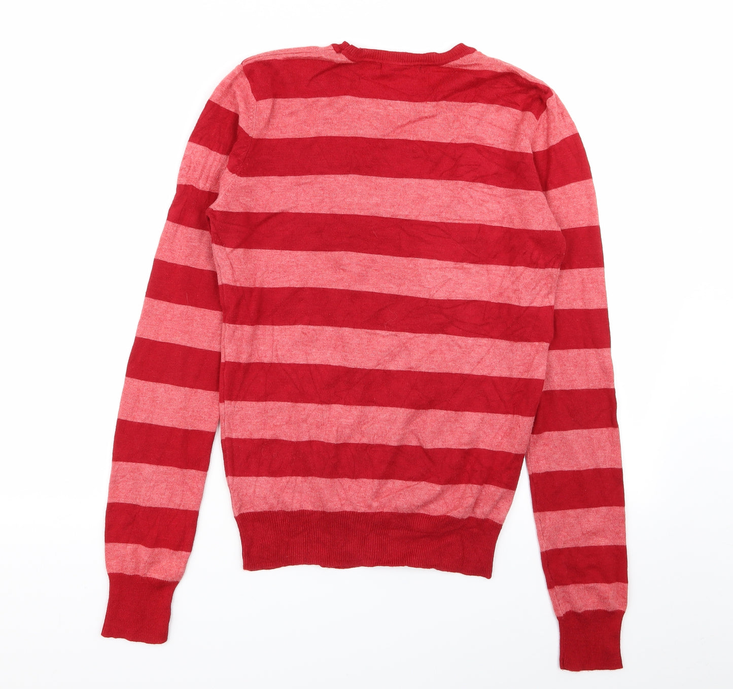 Primark Womens Red Striped  Pullover Jumper Size 10