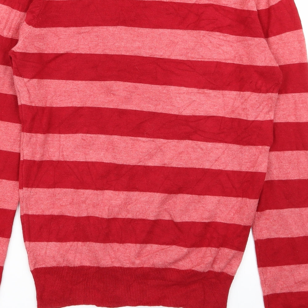 Primark Womens Red Striped  Pullover Jumper Size 10