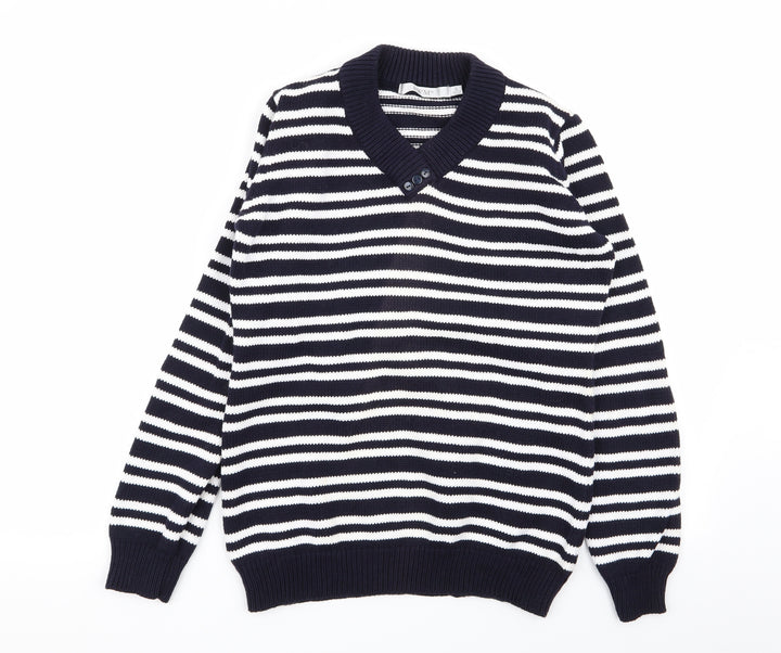 EWM Womens Multicoloured Striped Pullover Jumper Size 10