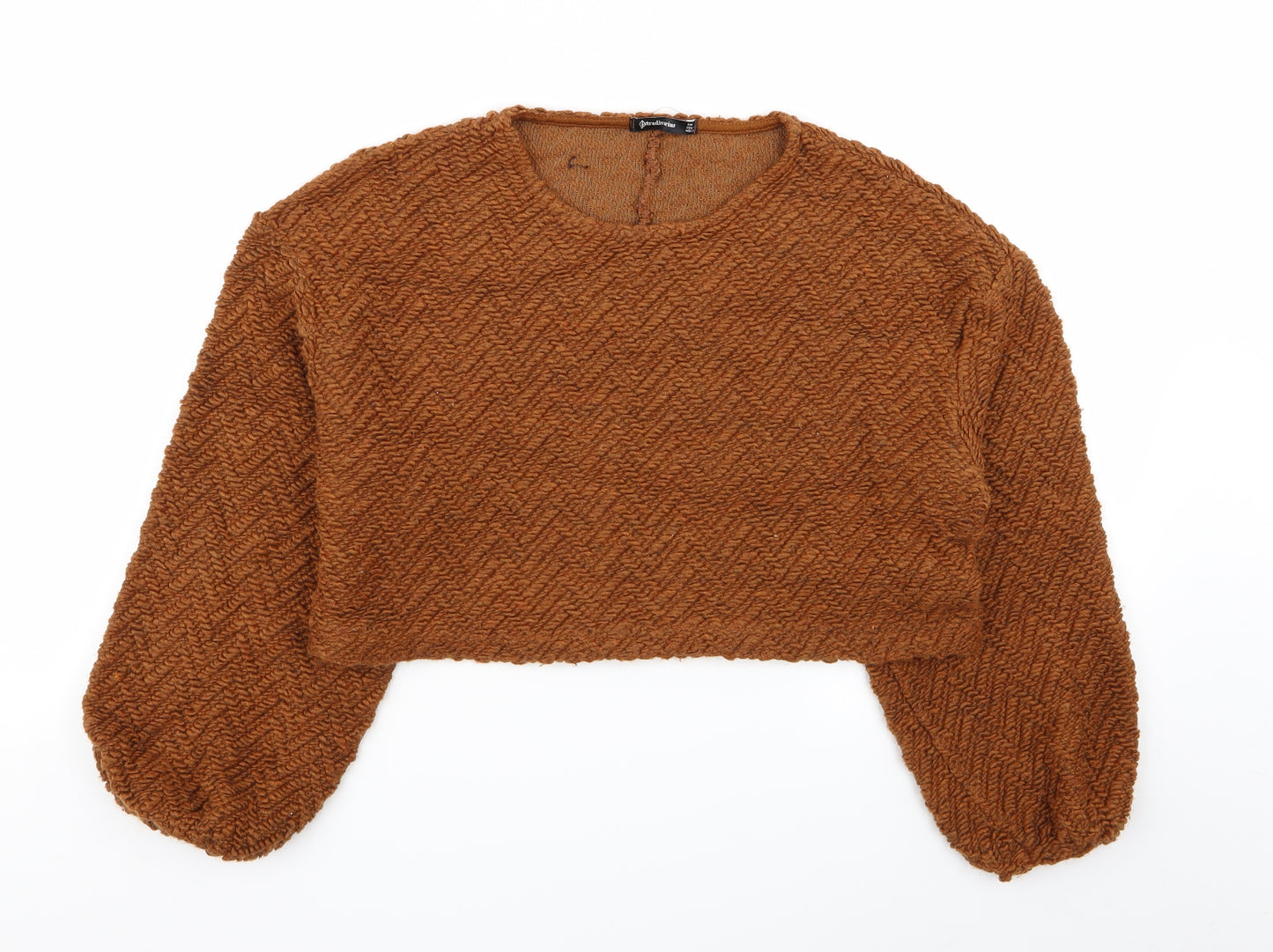 Stradivarius Womens Brown   Pullover Jumper Size S