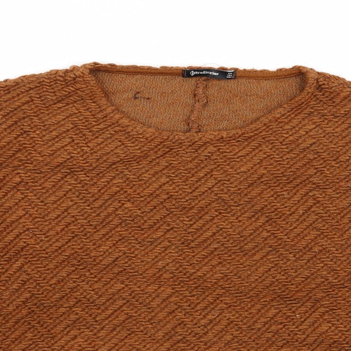 Stradivarius Womens Brown   Pullover Jumper Size S