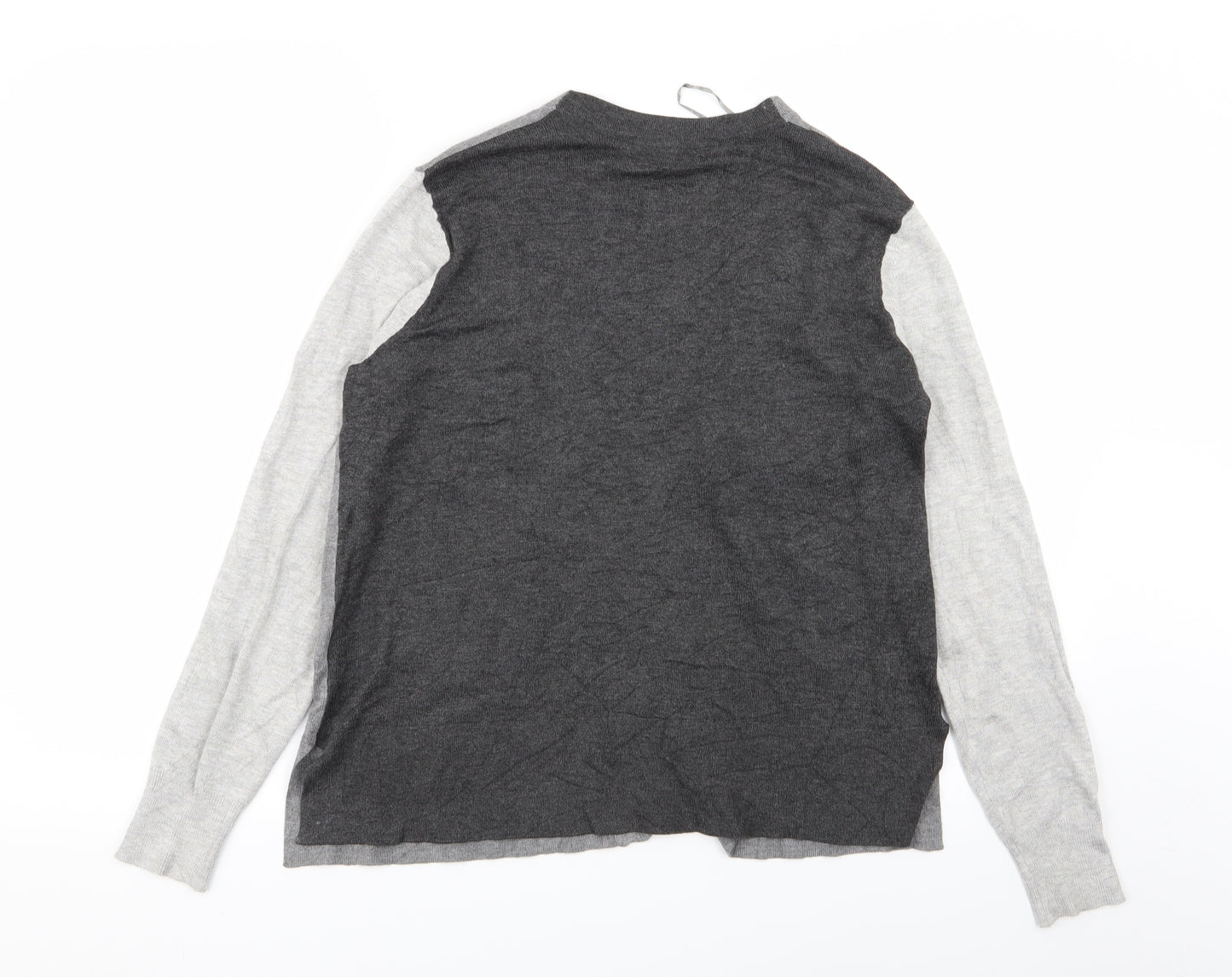 M&S Womens Grey   Cardigan Jumper Size 12