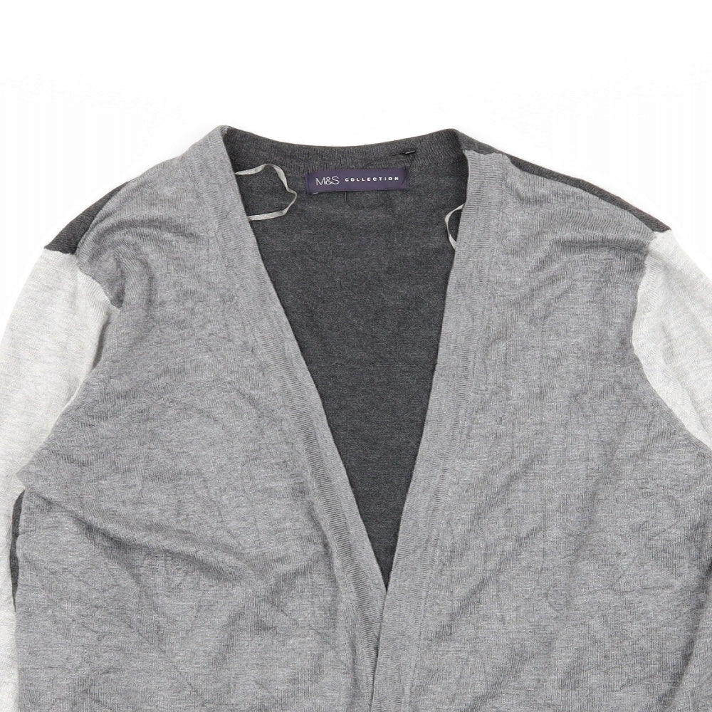 M&S Womens Grey   Cardigan Jumper Size 12