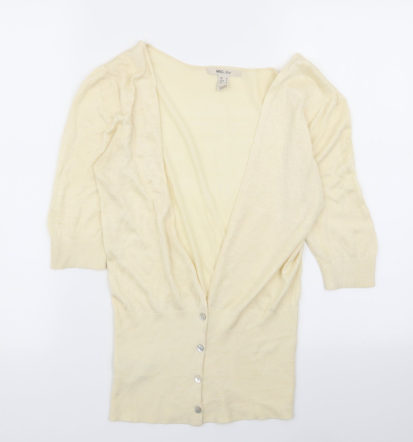 MNG  Womens Yellow   Cardigan Jumper Size M