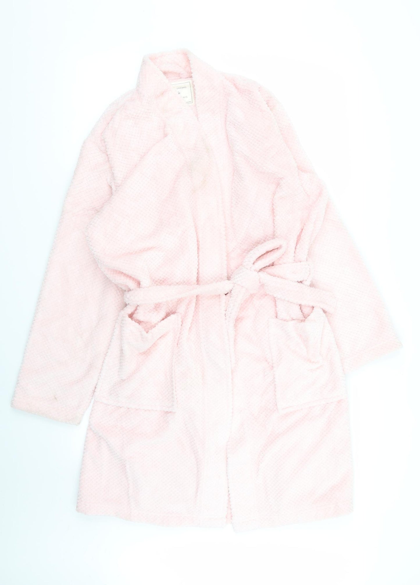 M&s Womens Pink Solid  Babydoll Robe Size M