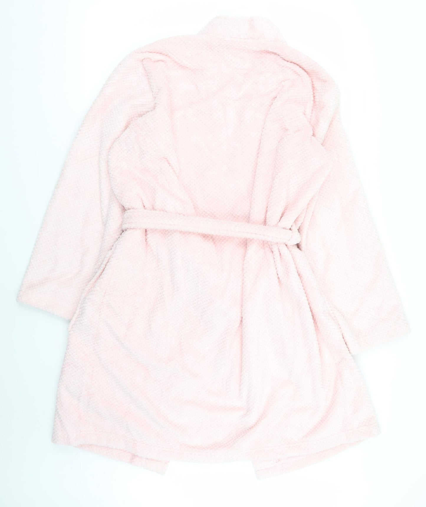 M&s Womens Pink Solid  Babydoll Robe Size M