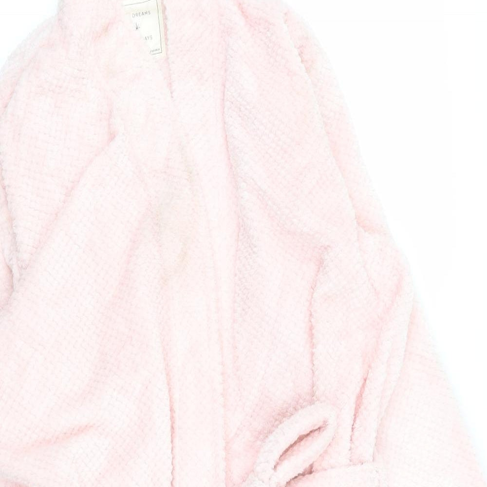 M&s Womens Pink Solid  Babydoll Robe Size M