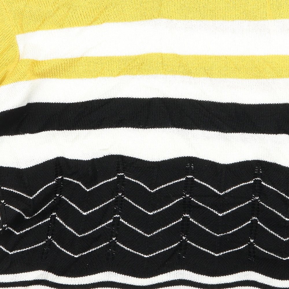 BASSINI Womens Multicoloured Geometric  Pullover Jumper Size M