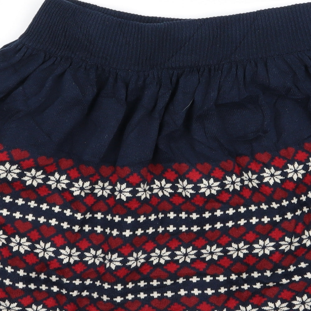 Primark Womens Multicoloured Geometric  Flare Skirt Size 8  - Stretch waistband