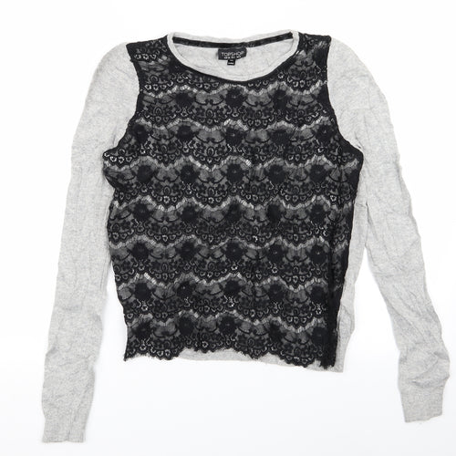 Topshop Womens Multicoloured Floral  Pullover Jumper Size 8