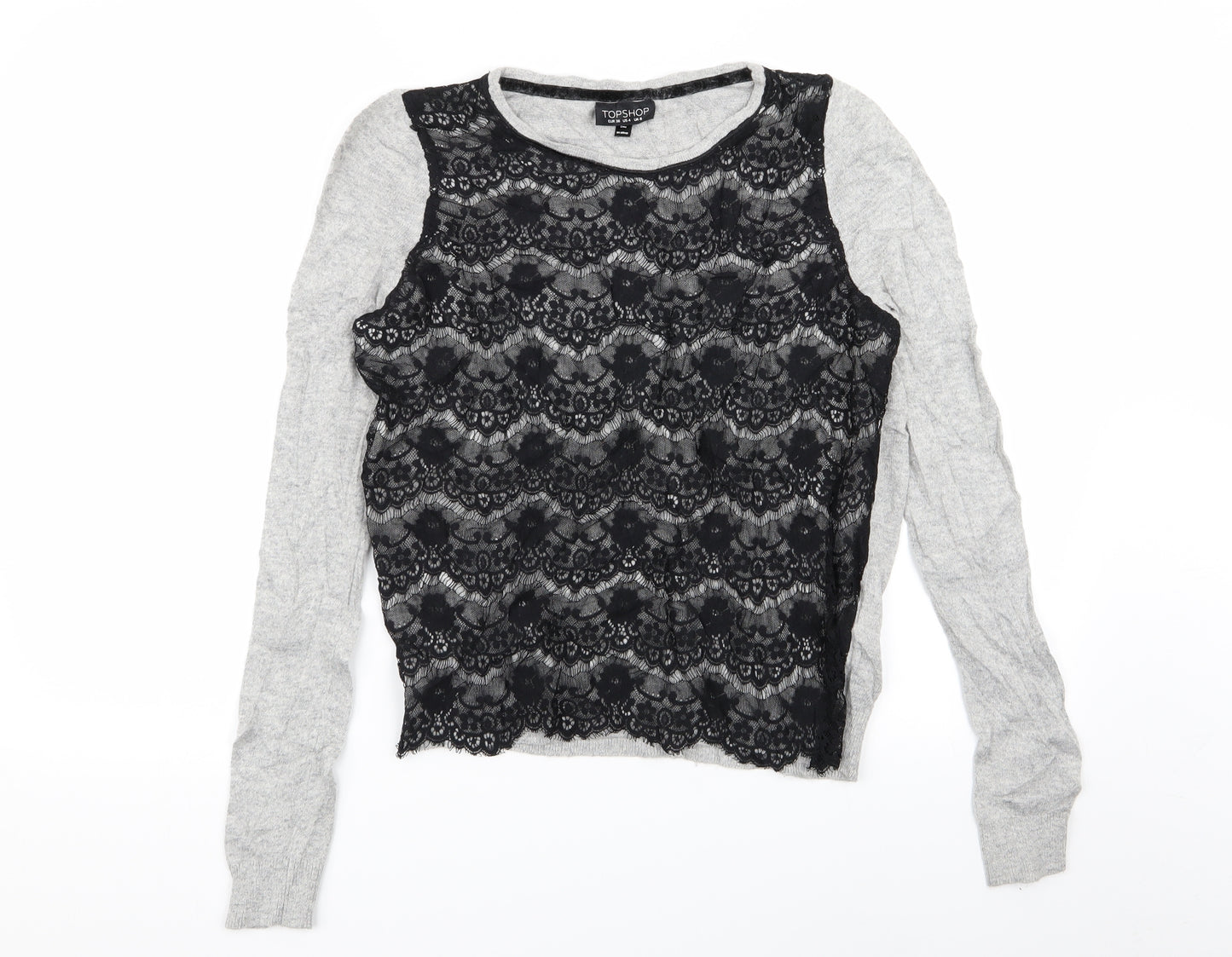 Topshop Womens Multicoloured Floral  Pullover Jumper Size 8