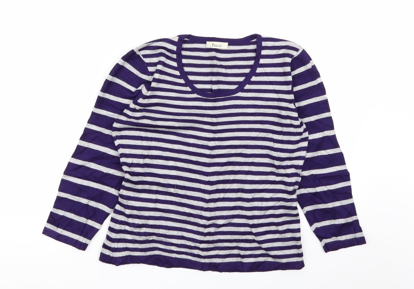 precise Womens Multicoloured Striped  Pullover Jumper Size S