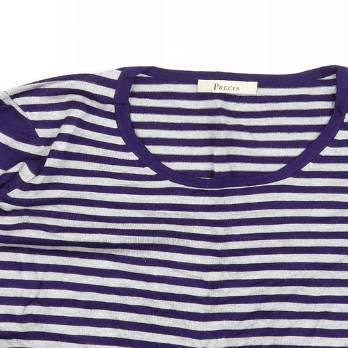precise Womens Multicoloured Striped  Pullover Jumper Size S