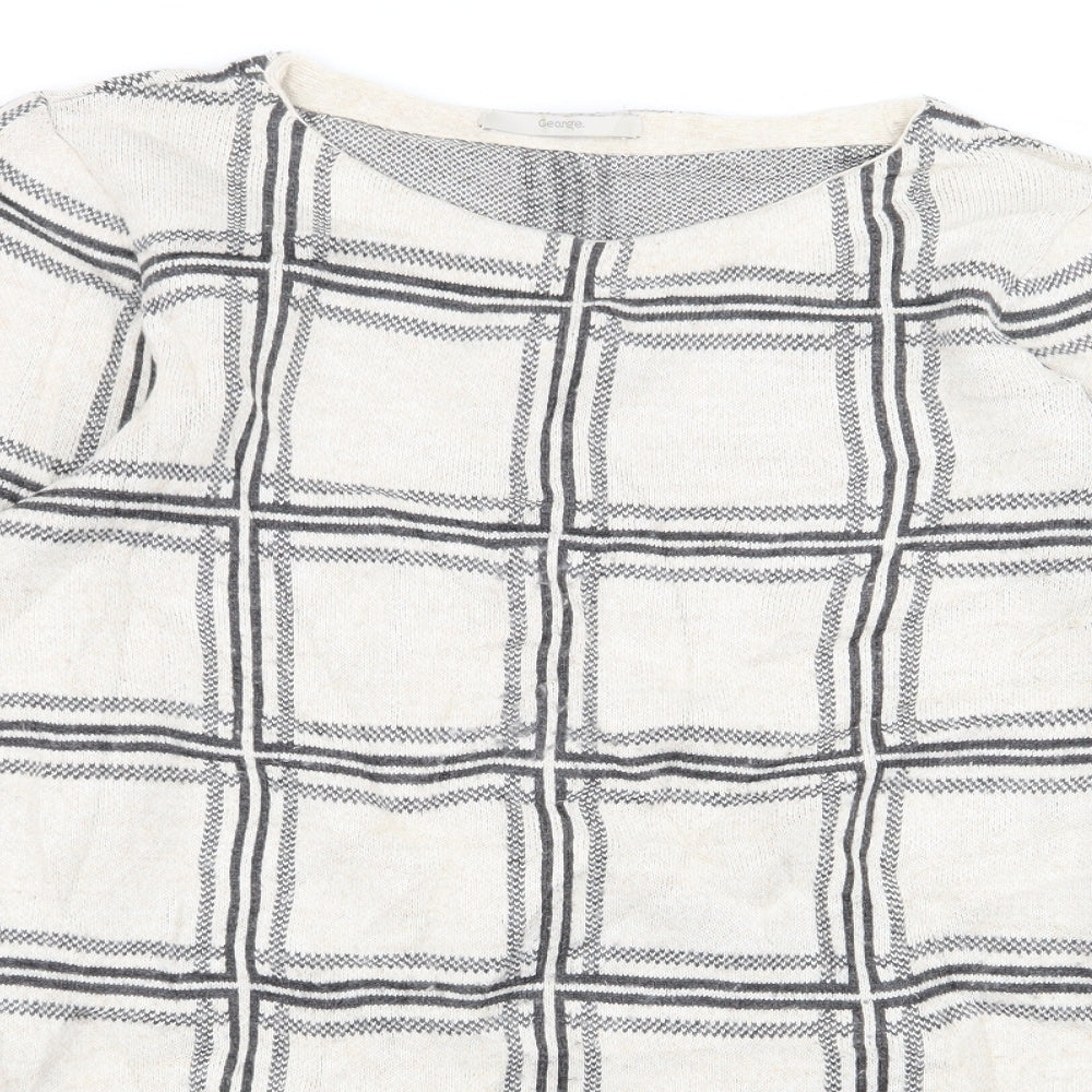 Asda George Womens Multicoloured Check  Jumper Dress  Size 14
