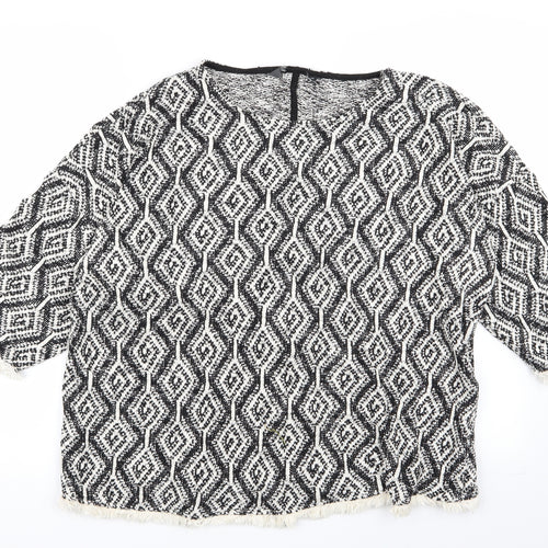 Preworn Womens Multicoloured Geometric  Pullover Jumper Size 16