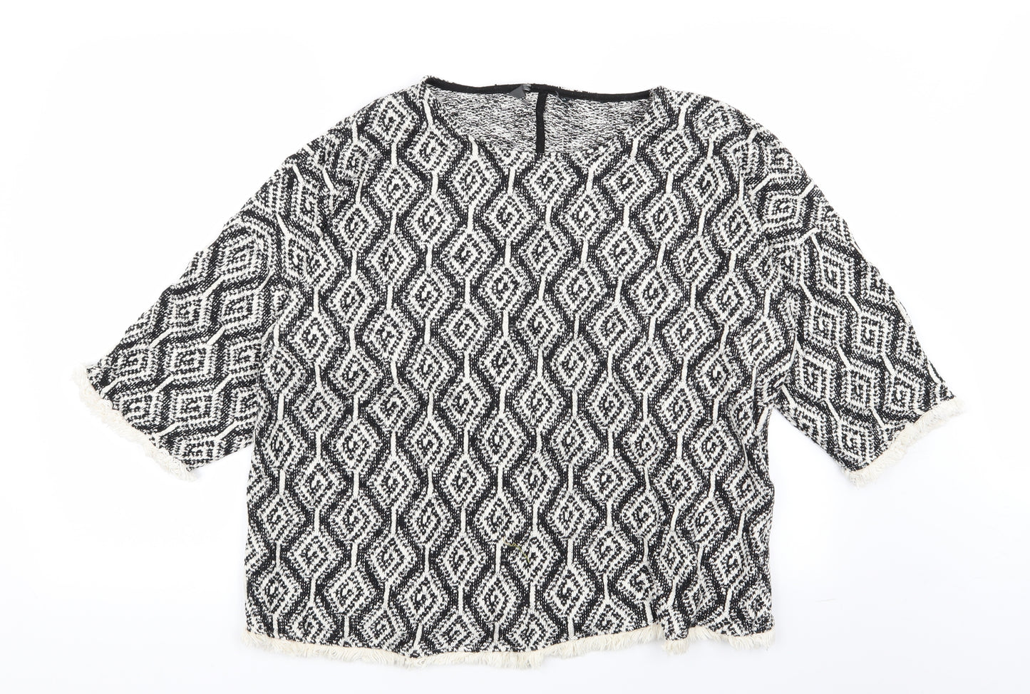 Preworn Womens Multicoloured Geometric  Pullover Jumper Size 16