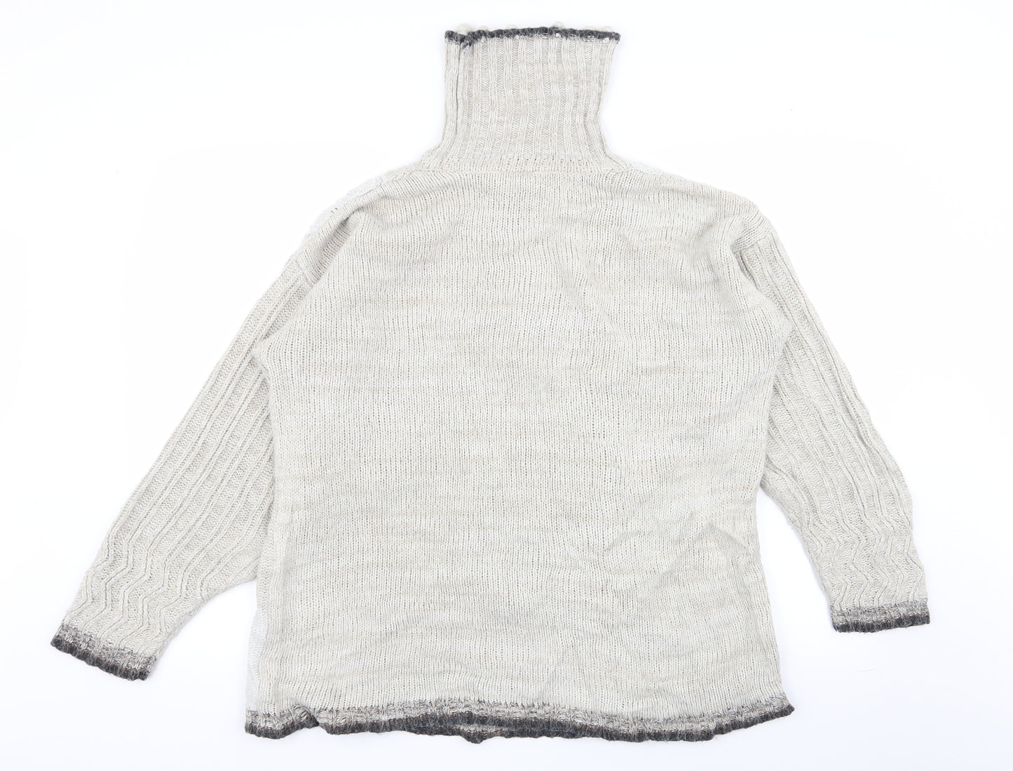 Your Sixth Sense Womens Beige Geometric  Pullover Jumper Size M