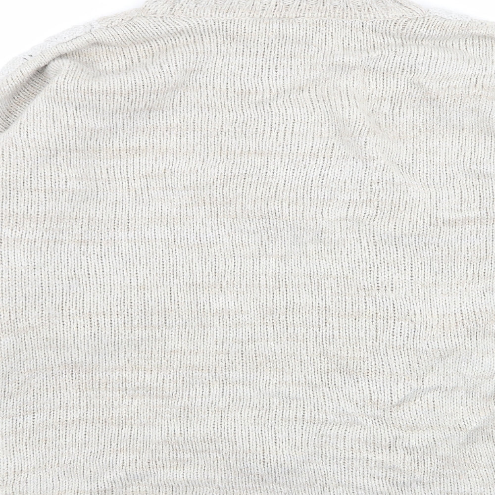 Your Sixth Sense Womens Beige Geometric  Pullover Jumper Size M