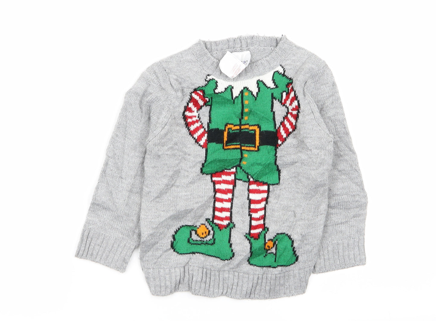 urban rascals Boys Grey   Pullover Jumper Size 3 Years  - Christmas Jumper