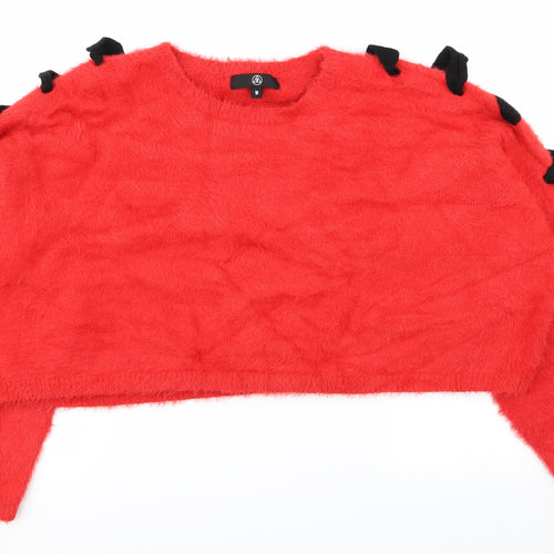 Missguided Womens Red   Pullover Jumper Size M