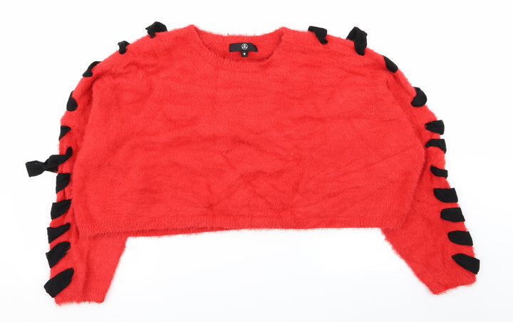 Missguided Womens Red Pullover Jumper Size M