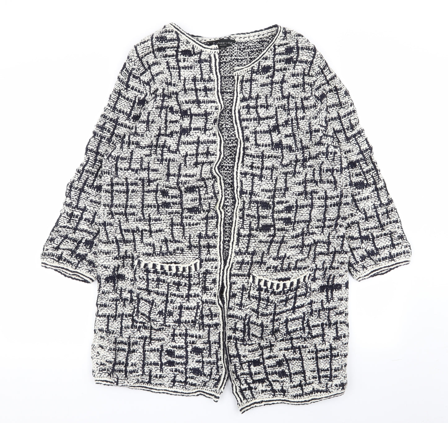 F&F Womens Multicoloured Geometric  Cardigan Jumper Size 14