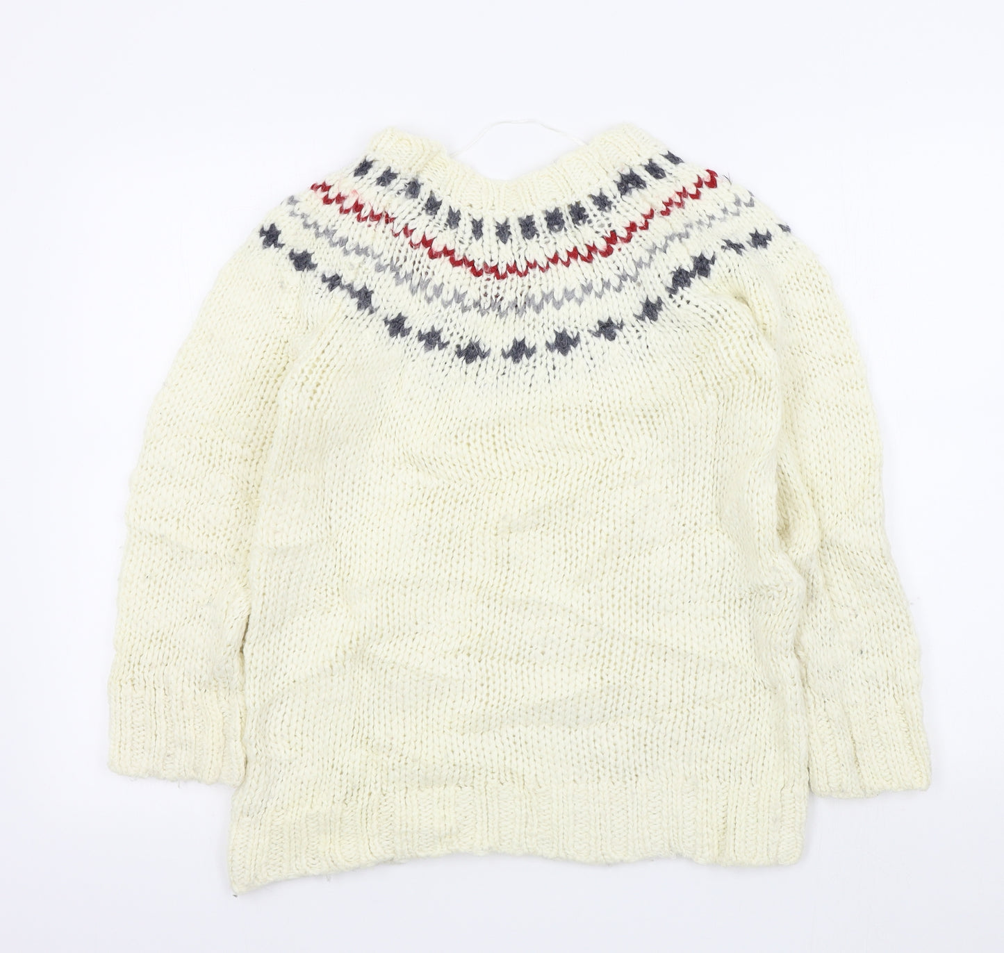 Zara Womens Beige Geometric  Pullover Jumper Size S