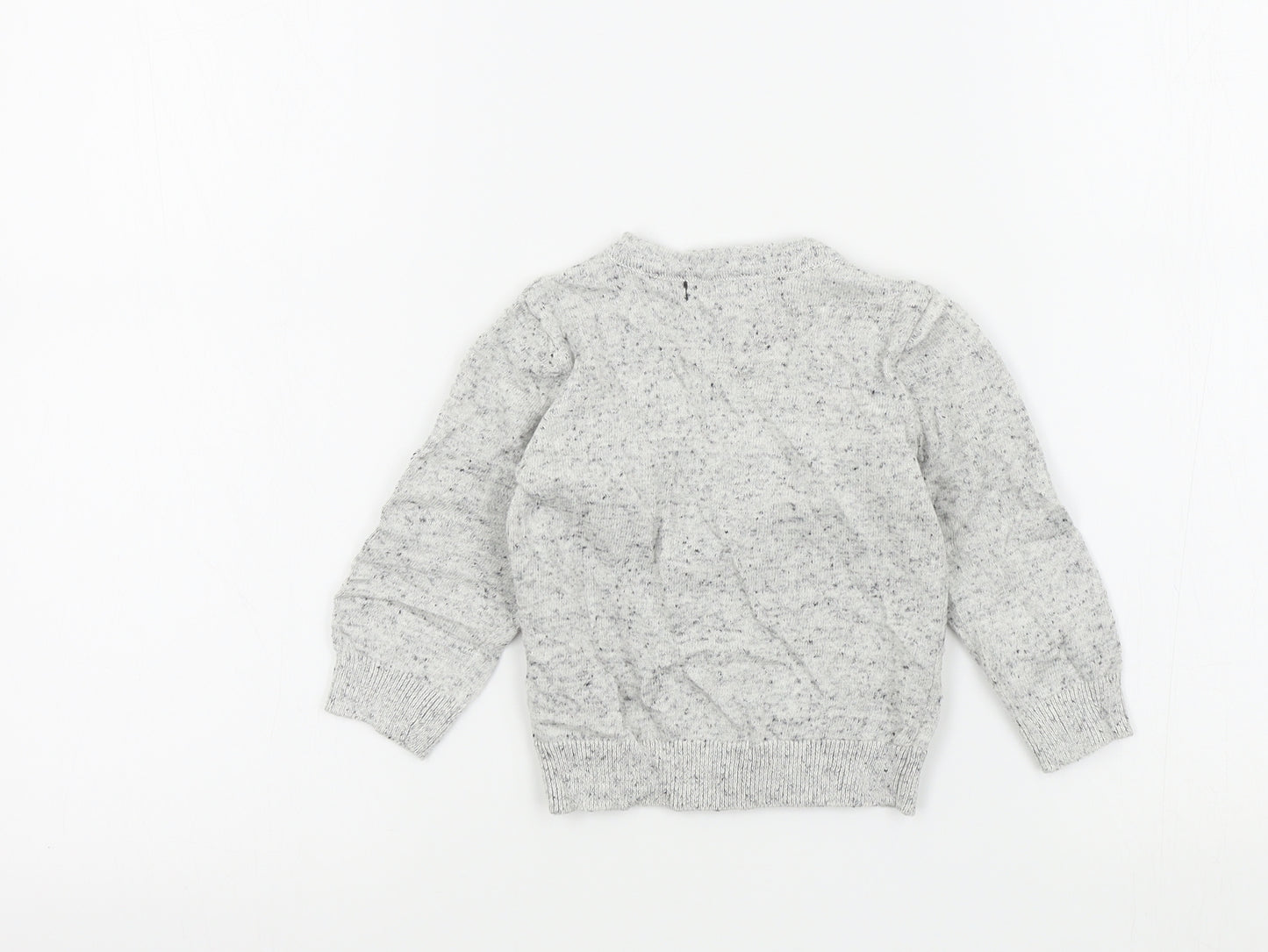 Primark Boys Grey Colourblock  Cardigan Jumper Size 6-9 Months