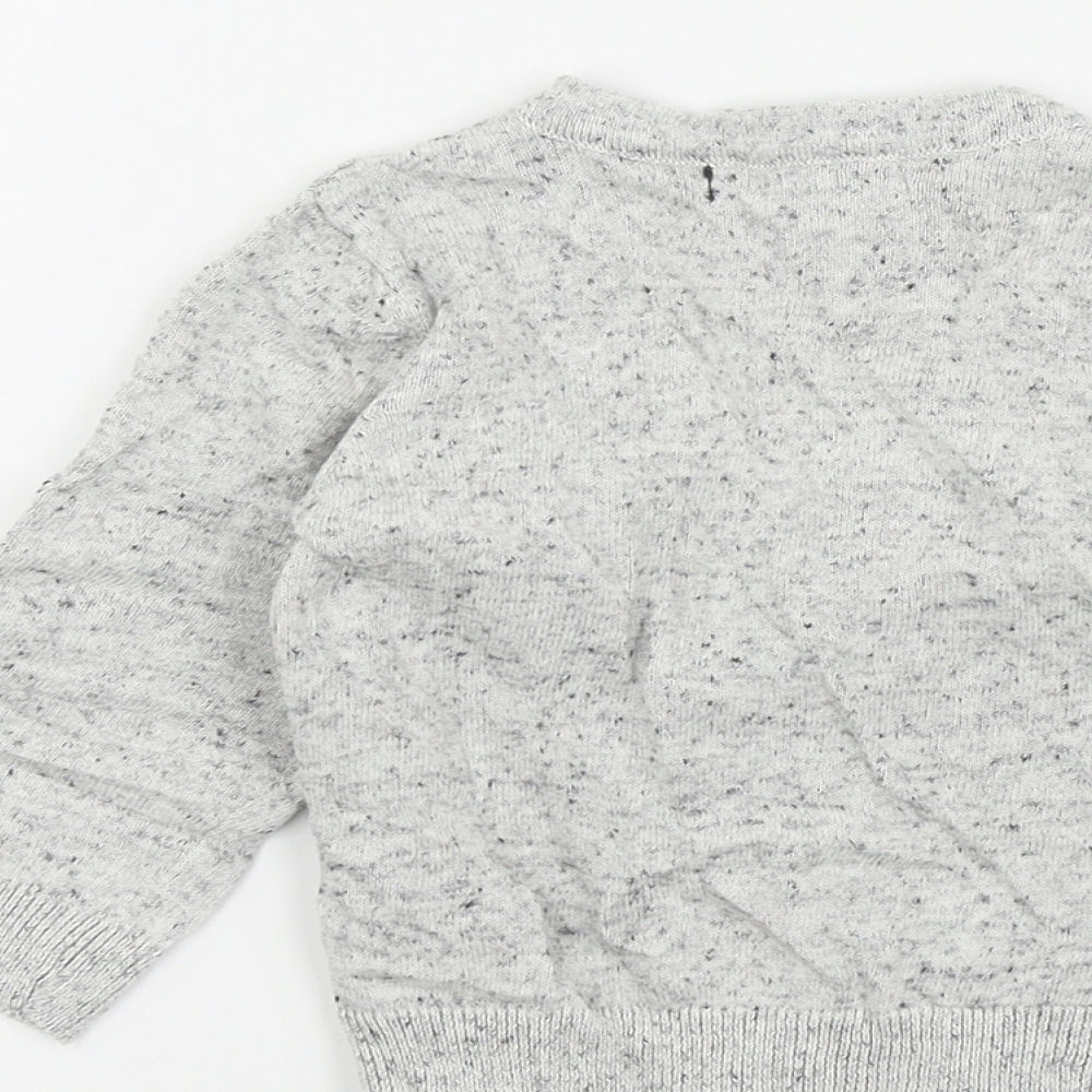 Primark Boys Grey Colourblock  Cardigan Jumper Size 6-9 Months