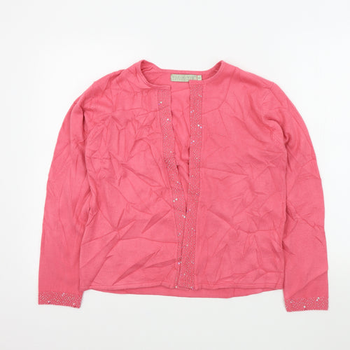 Viz-A-Viz Womens Pink   Cardigan Jumper Size 14